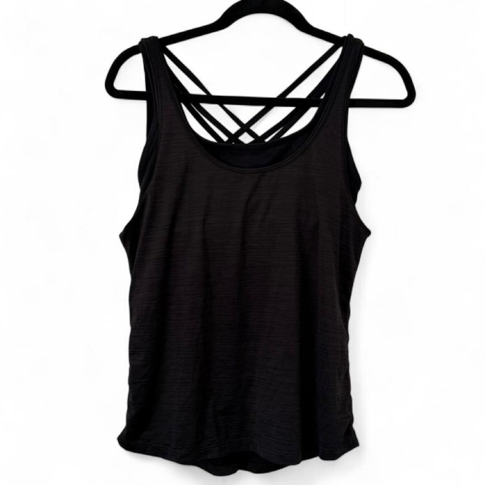 Athlete Black strappy sports bra and tank top